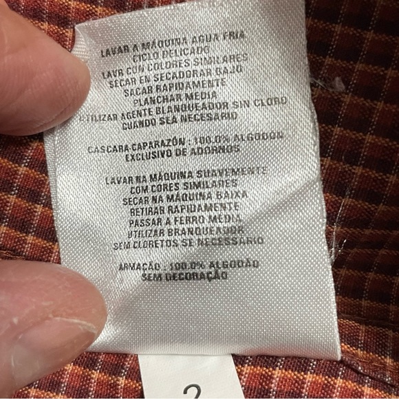 Columbia Sportswear Men's Button Down Long Sleeve Red Tan Check Shirt L - Picture 11 of 15